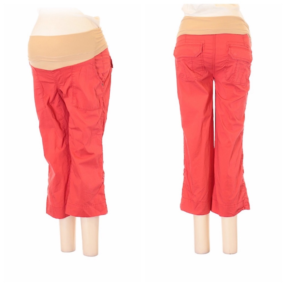Motherhood coral ankle khakis size S